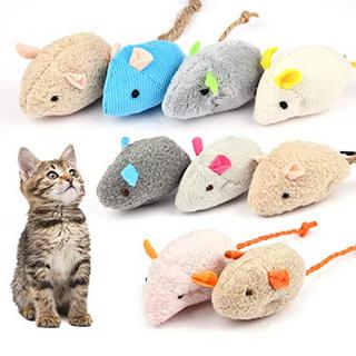 Alopini  Katzenspielzeug Maus, 9 Stück Plüschmaus mit Katzenminze, interaktives Katzenspielzeug für Katzen und Kätzchen 