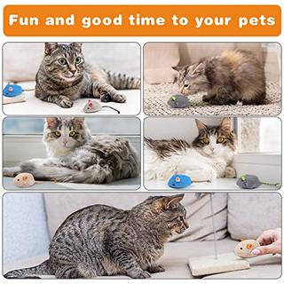 Alopini  Katzenspielzeug Maus, 9 Stück Plüschmaus mit Katzenminze, interaktives Katzenspielzeug für Katzen und Kätzchen 