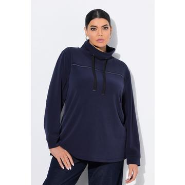 Sweatshirt, Ziersteine, Classic, Stehkragen, 3/4-Arm