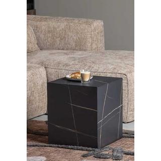 mutoni Table d'appoint Benji aspect marbre noir  