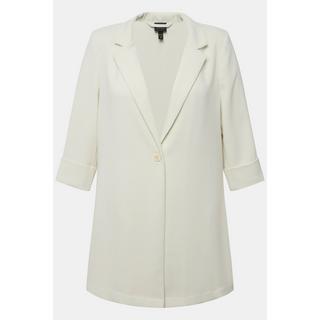 Ulla Popken Blazer Col Revers Fermeture Bouton Manches 3/4  