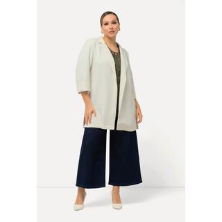 Ulla Popken Blazer Col Revers Fermeture Bouton Manches 3/4  