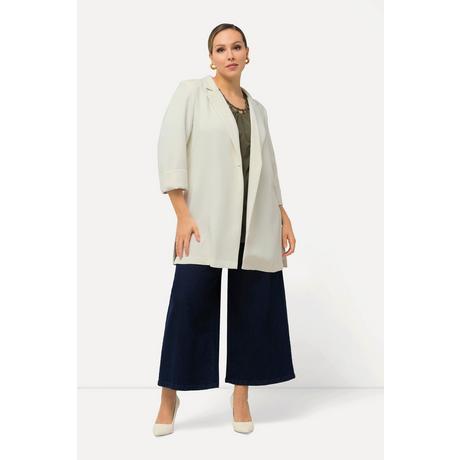 Ulla Popken Blazer Col Revers Fermeture Bouton Manches 3/4  