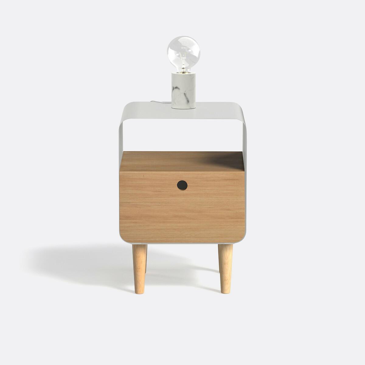 La Redoute Intérieurs Chevet plaqué frêne et métal acier  