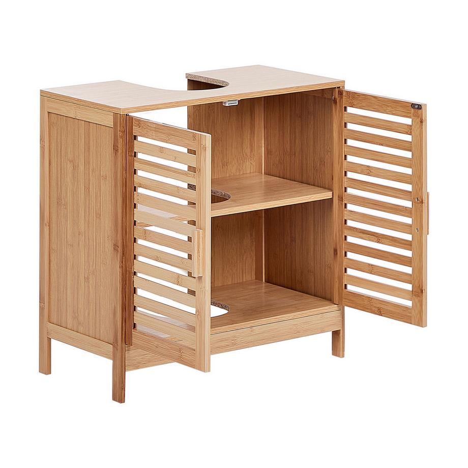 Beliani Mobile lavabo en Legno di bambù Boho MISSOULA  