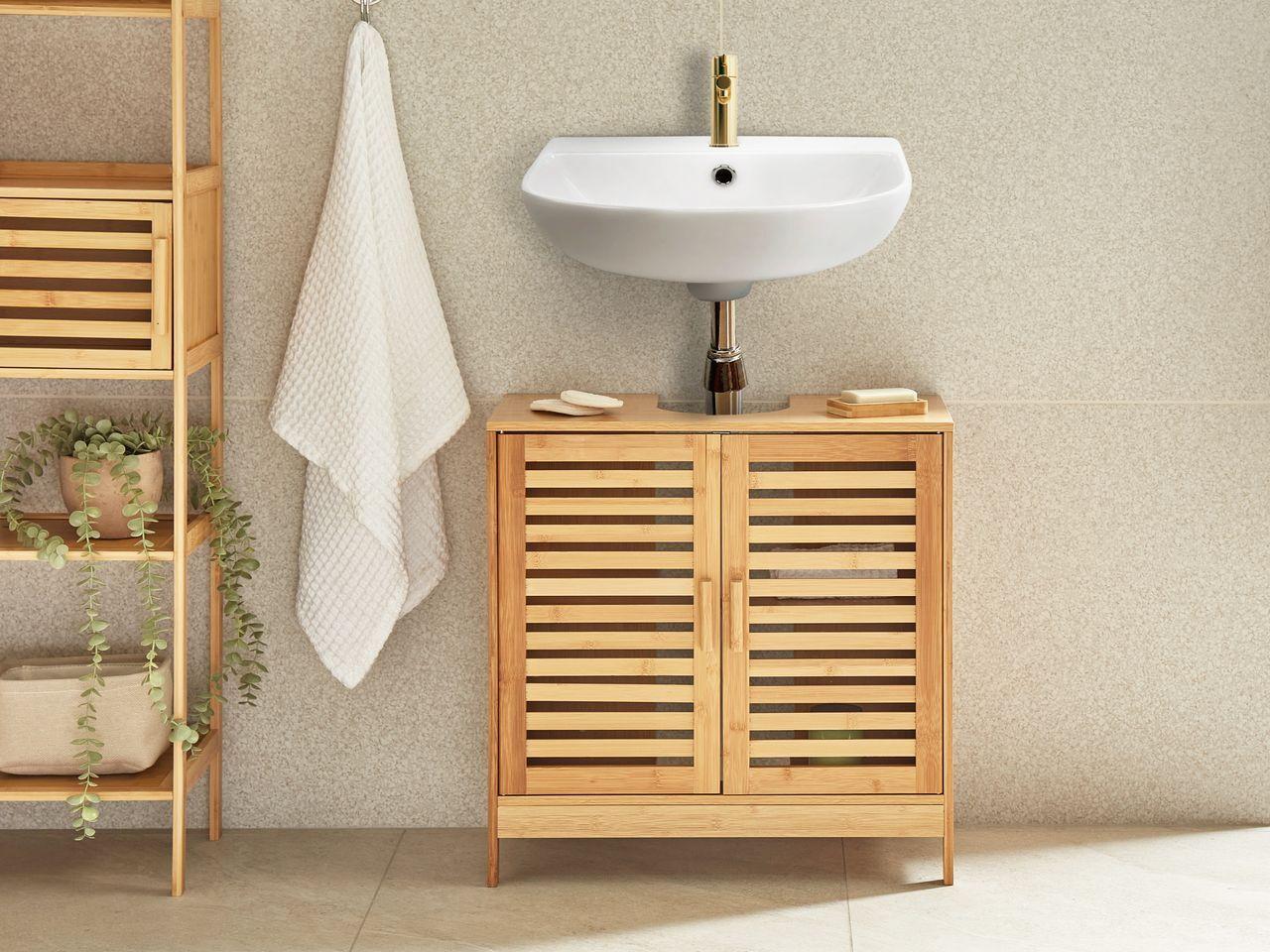 Beliani Meuble de salle de bain en Bambou Boho MISSOULA  