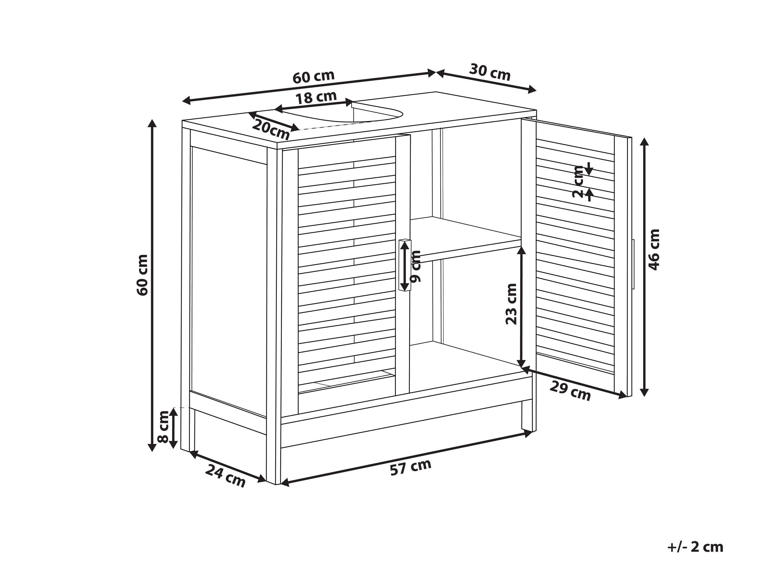 Beliani Meuble de salle de bain en Bambou Boho MISSOULA  