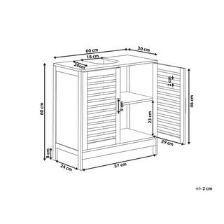 Beliani Meuble de salle de bain en Bambou Boho MISSOULA  