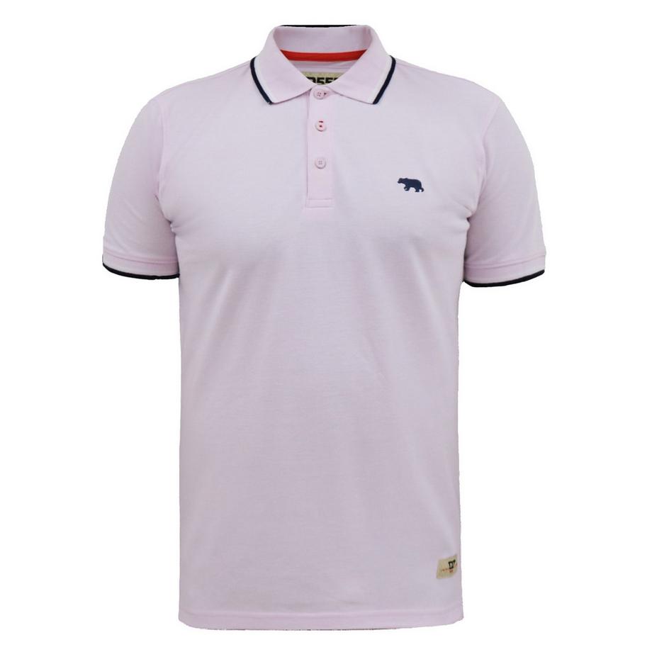 D555 Polo Manches Courtes Grande Taille Motiftyle Rayure Contrastée Sur Bord Hamford