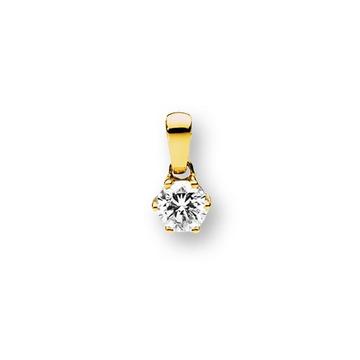 Anhänger 6-Griff-Fassung Diamant 0.40ct. Gelbgold 750