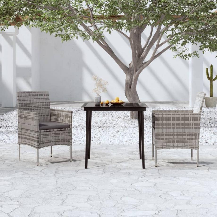 VidaXL set da pranzo da giardino Polirattan  