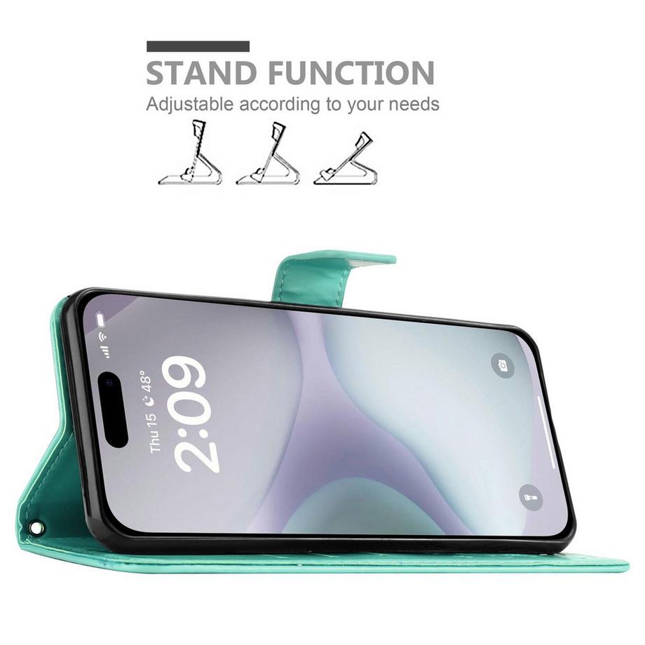 Cadorabo  iPhone 16 PLUS Hülle mit Blumen Muster 