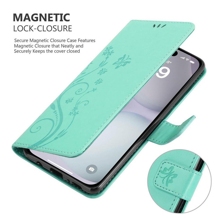 Cadorabo  iPhone 16 PLUS Hülle mit Blumen Muster 