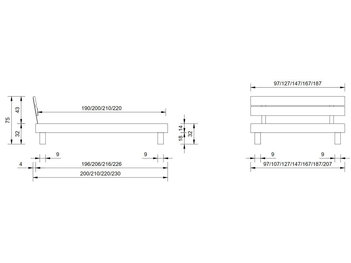 Swiss Emporium Letto in legno massiccio di Faggio  
