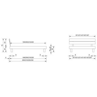 Swiss Emporium Letto in legno massiccio di Faggio  