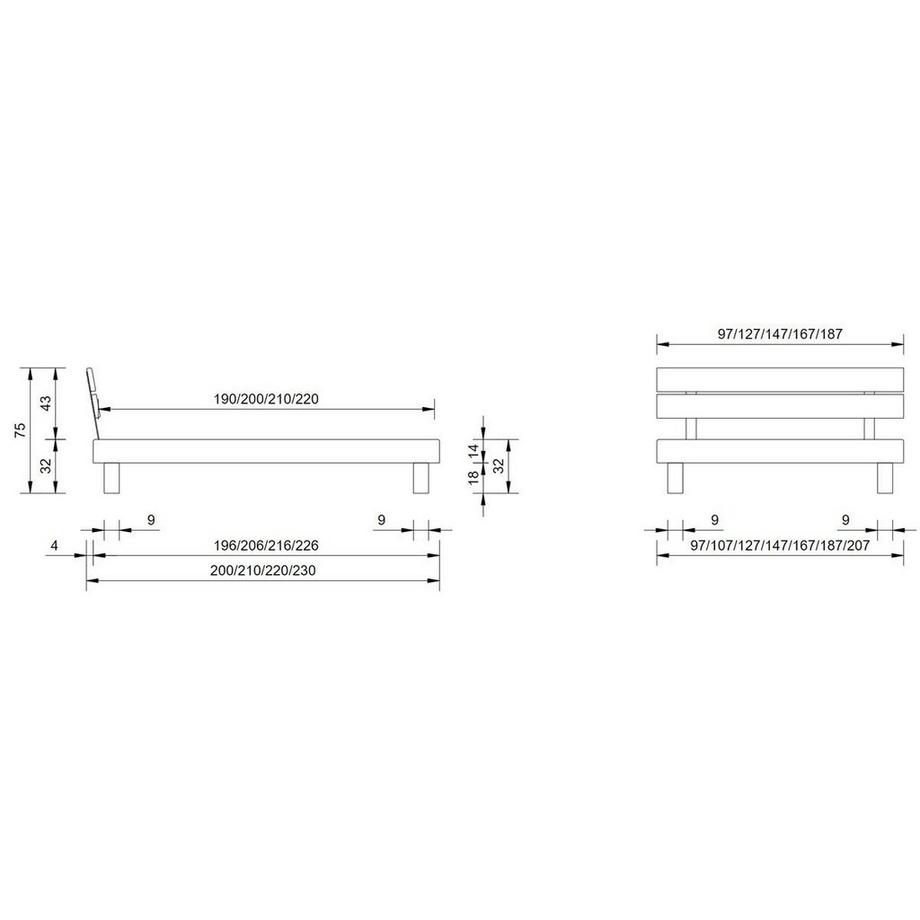 Swiss Emporium Lit en hêtre massif  