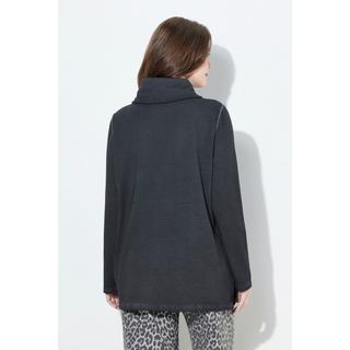 Ulla Popken Nex York Cold Dyed Langarm Sweatshirt Stehkragen  