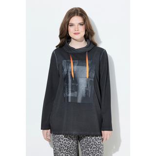 Ulla Popken Nex York Cold Dyed Langarm Sweatshirt Stehkragen  