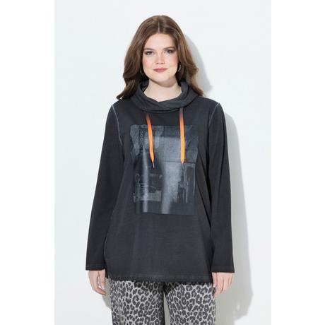 Ulla Popken Nex York Cold Dyed Langarm Sweatshirt Stehkragen  