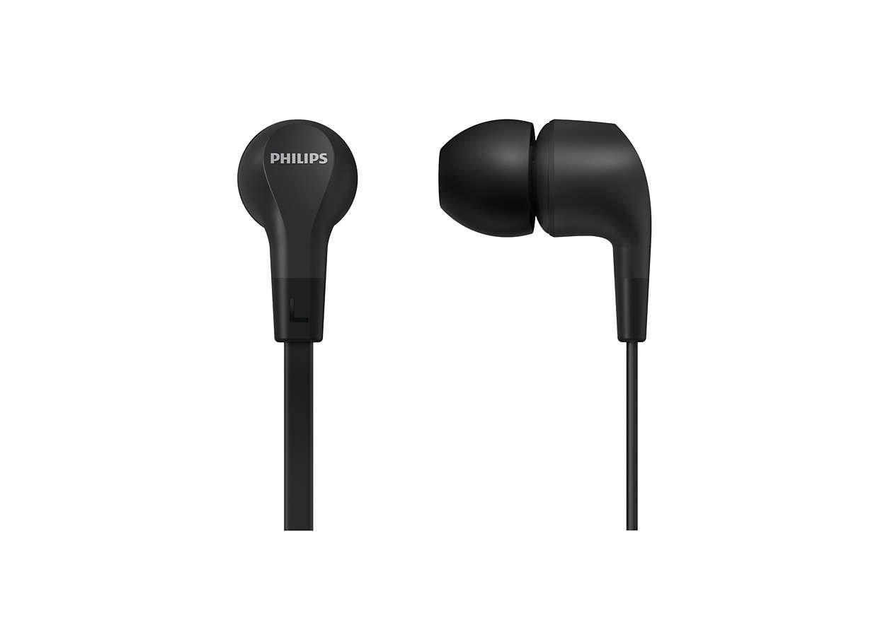 PHILIPS  Philips TAE1105BK/00 écouteur/casque Avec fil Ecouteurs Musique Noir 