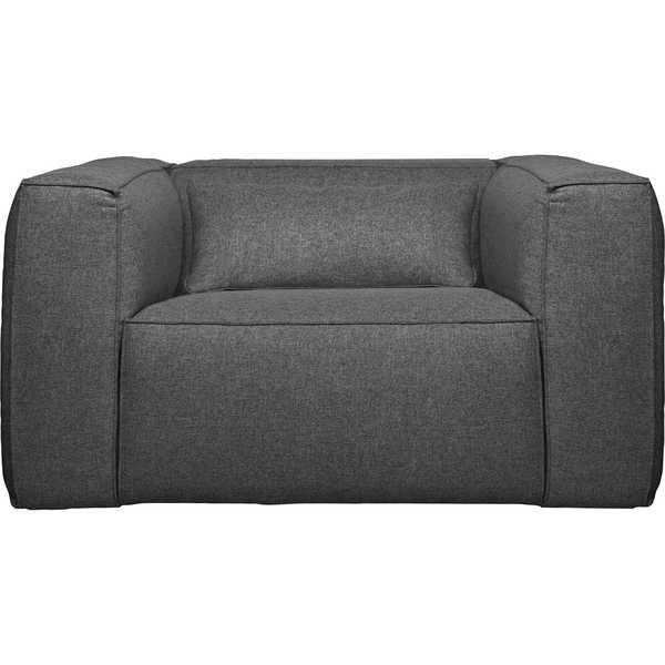 mutoni Fauteuil Bean avec coussins gris chiné  