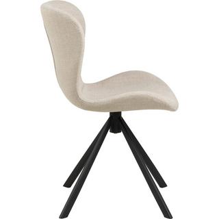 mutoni Chaise de salle à manger Norvège beige noir (1 pièce)  