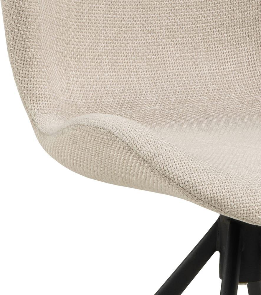 mutoni Chaise de salle à manger Norvège beige noir (1 pièce)  