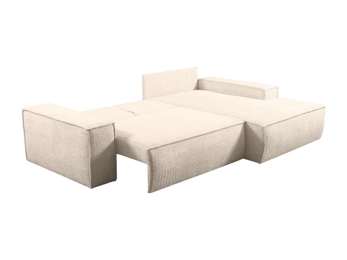 PASCAL MORABITO Canapé d'angle conible en tissu bouclette AMELIA de PASCAL MORABITO Angle droit  