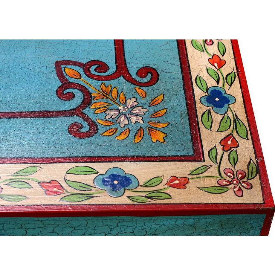 mutoni Table basse Marita mangue or multicolore 90x60  