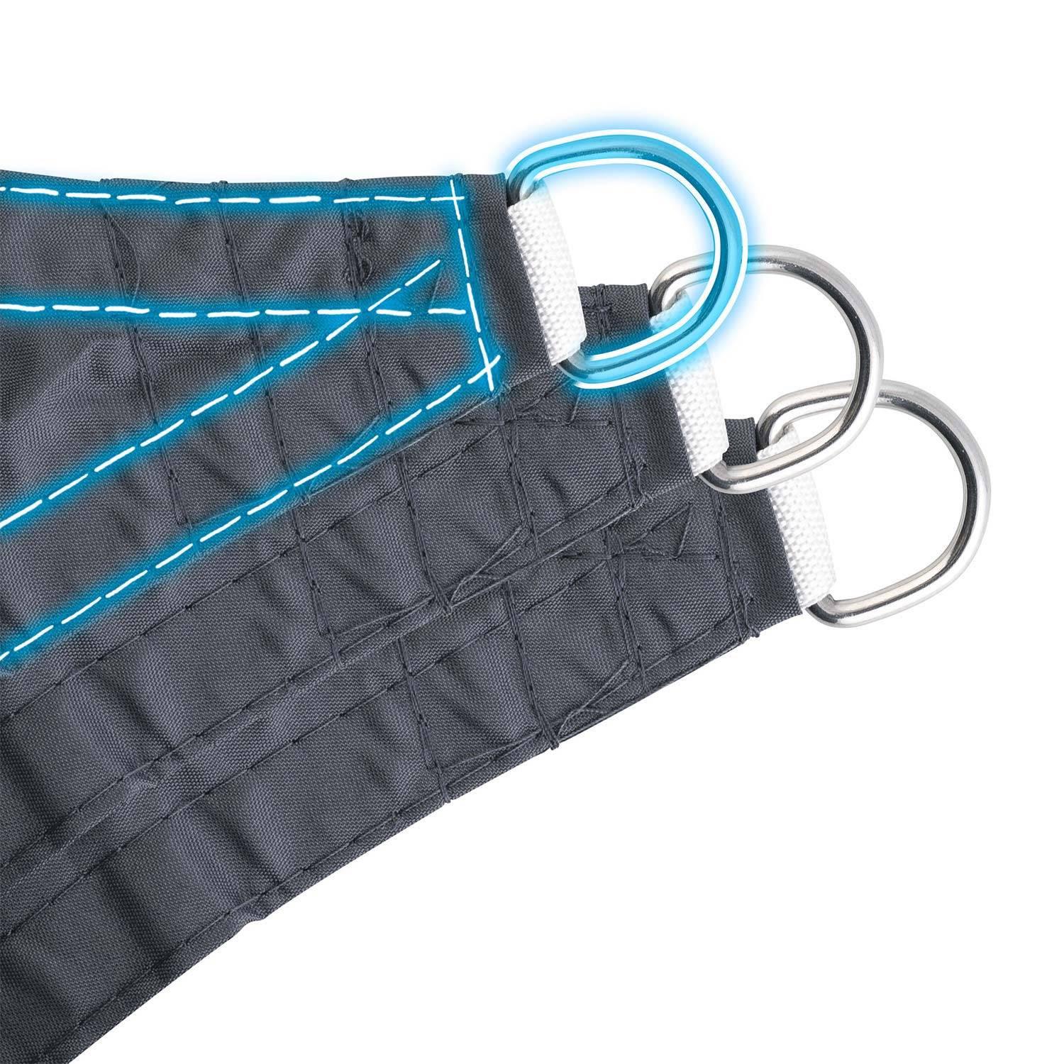 B2X Vela ombreggiante triangolare 7m2 Plonos PL-886 grigio  