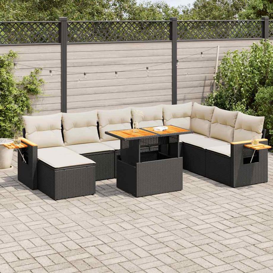 VidaXL set divano da giardino Polirattan  
