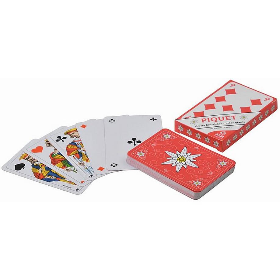 AGM MUELLER  Jasskarten Piquet grosse Eckzeichen 