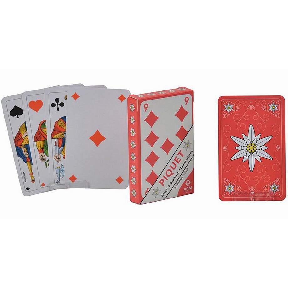 AGM MUELLER  Jasskarten Piquet grosse Eckzeichen 
