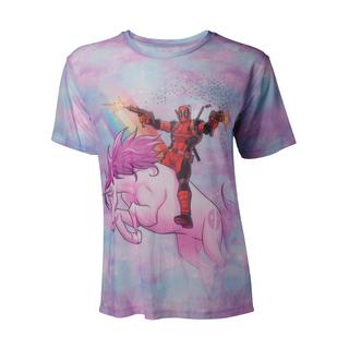 Bioworld Deadpool Unicorn T-Shirt Grafica  