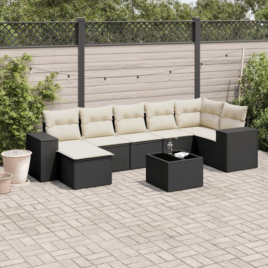 VidaXL Ensemble de canapés de jardin rotin synthétique  