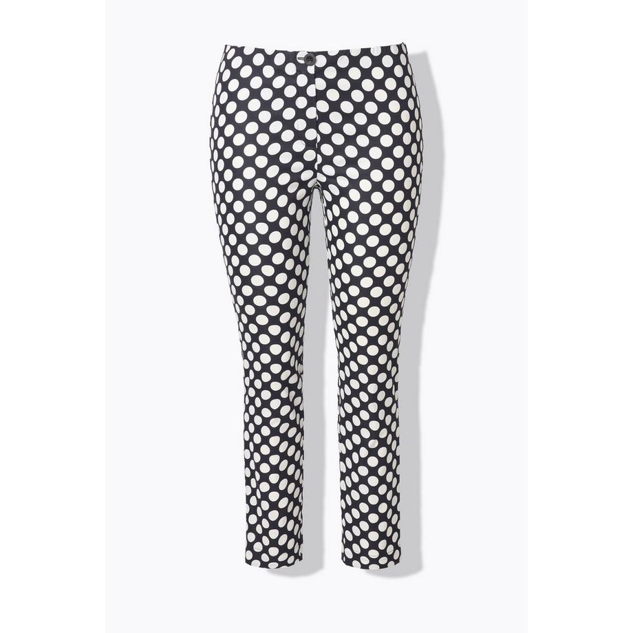 Ulla Popken Pantalon à pois Jambe étroite Taille élastique  