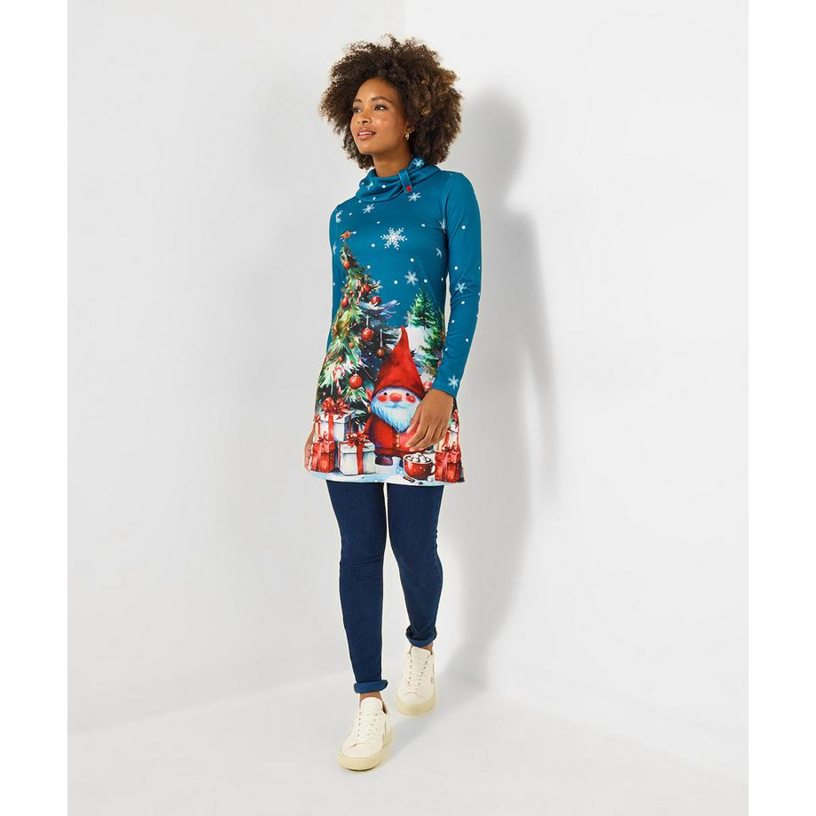 Weihnachtliches Jersey-Tunikatop