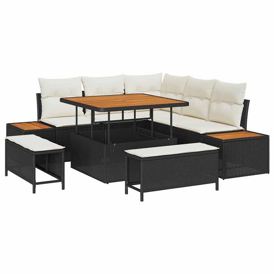 Canapé de jardin poly rattan