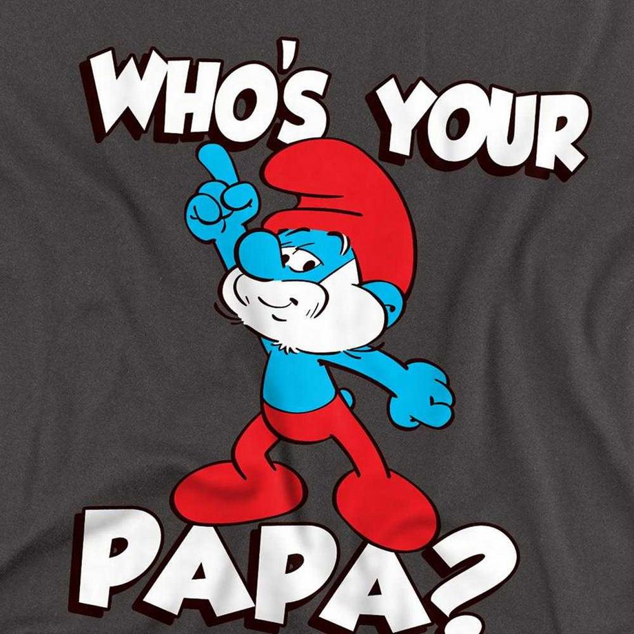Puffi  Who´s Your Maglietta Grande Puffo Manica Lunga 
