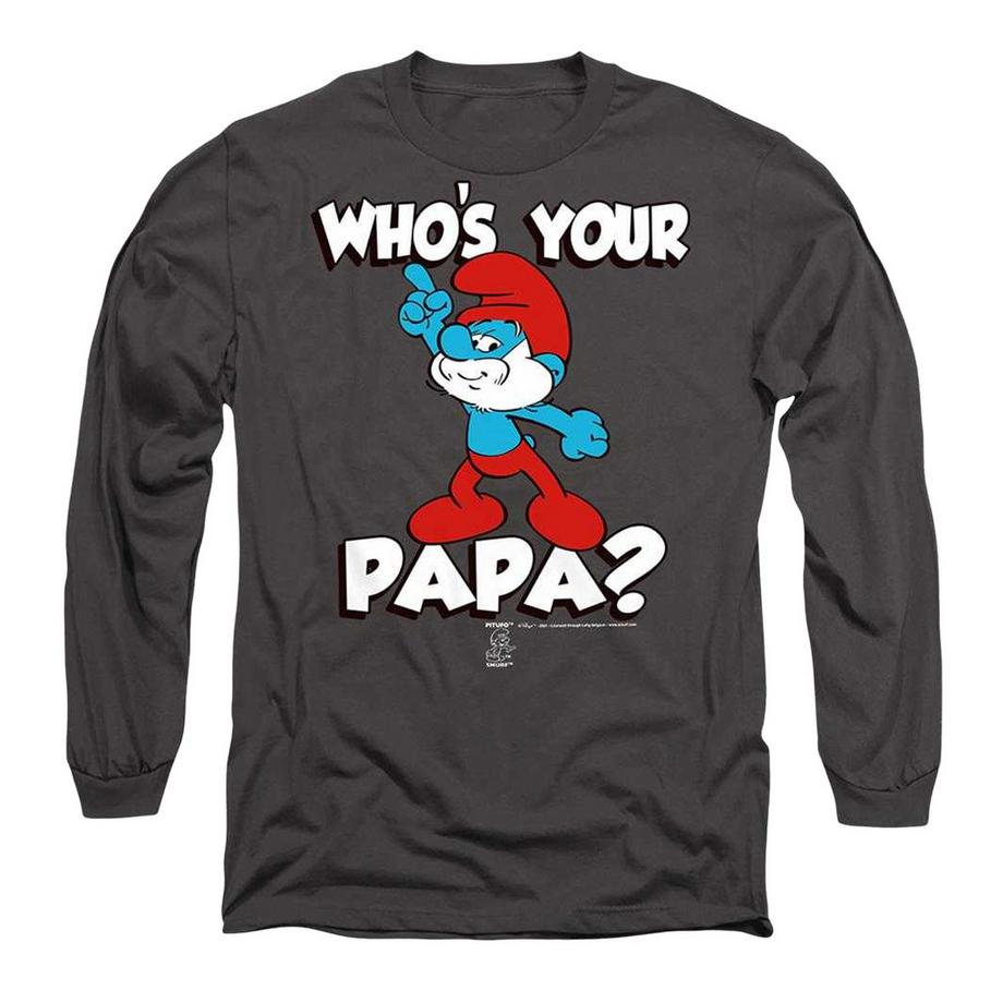 Who´s Your Maglietta Grande Puffo Manica Lunga