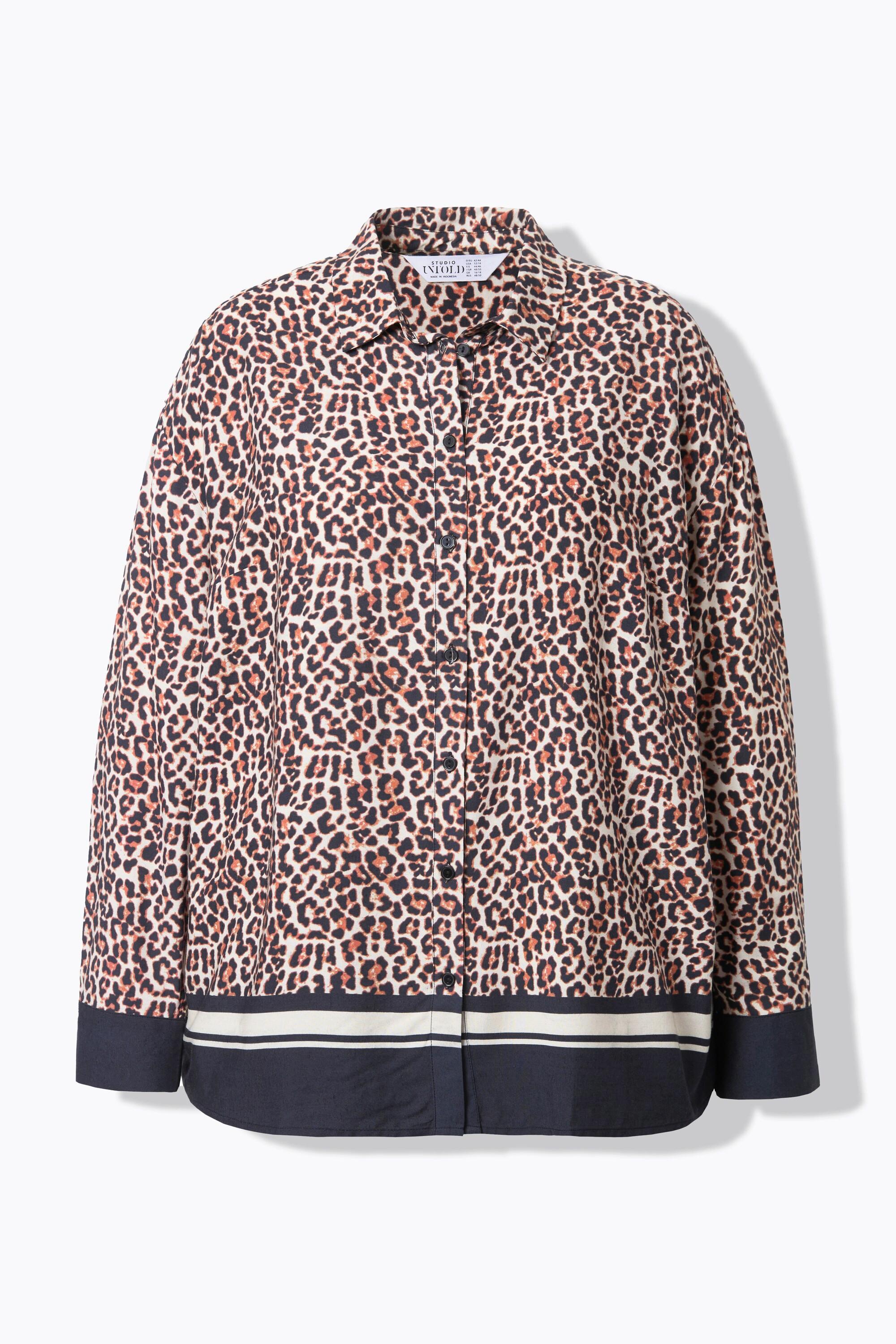 Studio Untold Oversized Hemdbluse Leo Saumbordüre  