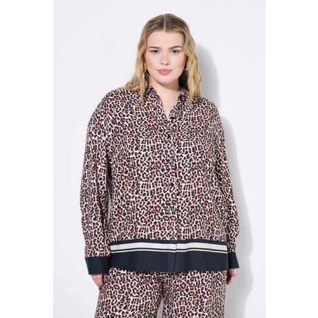 Studio Untold Oversized Hemdbluse Leo Saumbordüre  