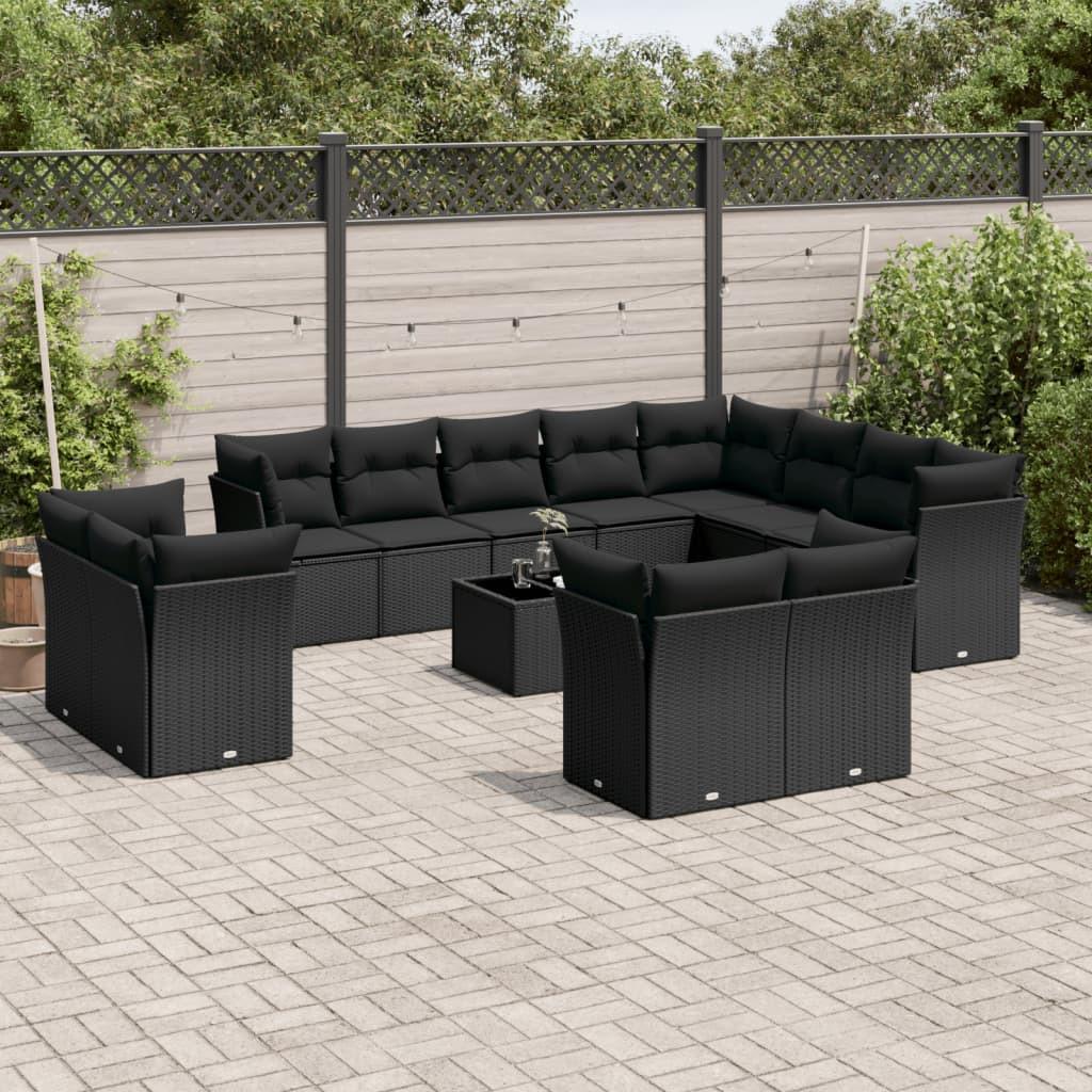 VidaXL set divano da giardino Polirattan  