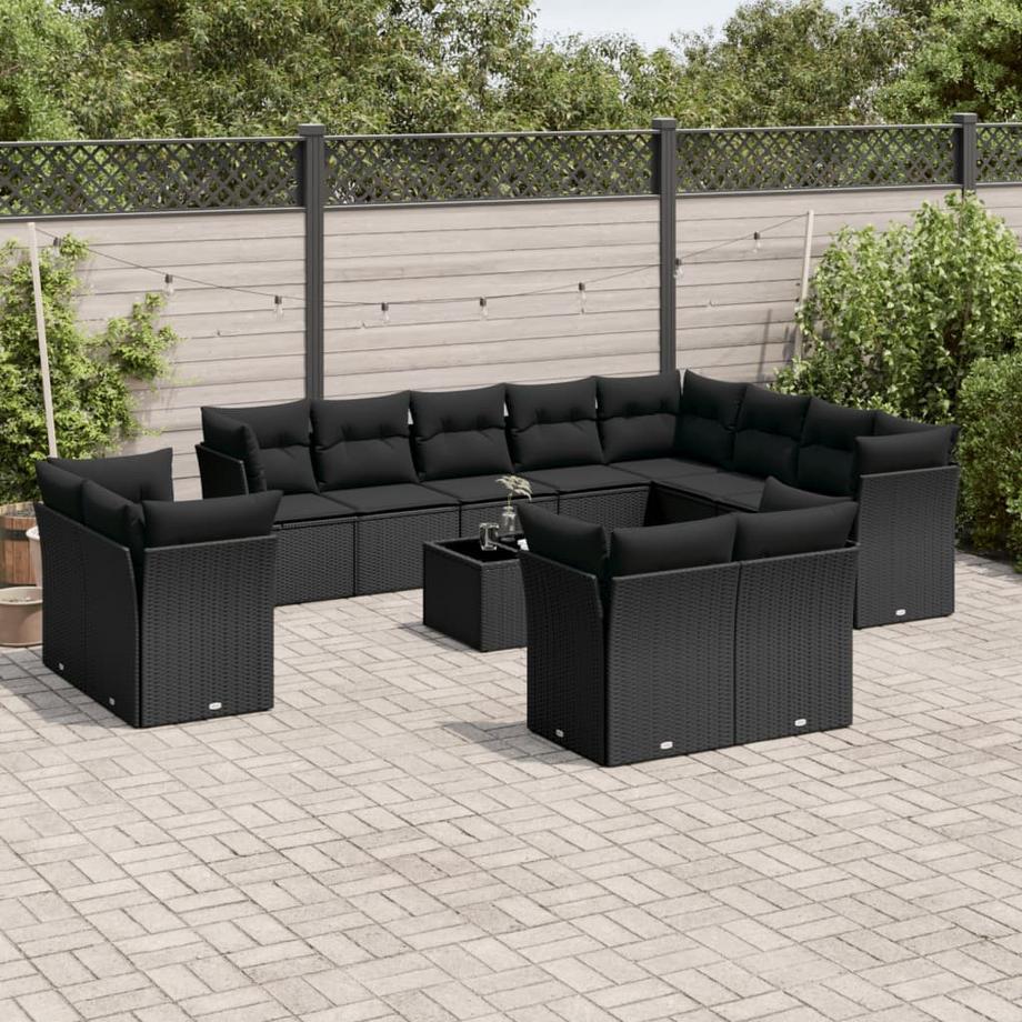 VidaXL Ensemble de canapés de jardin rotin synthétique  