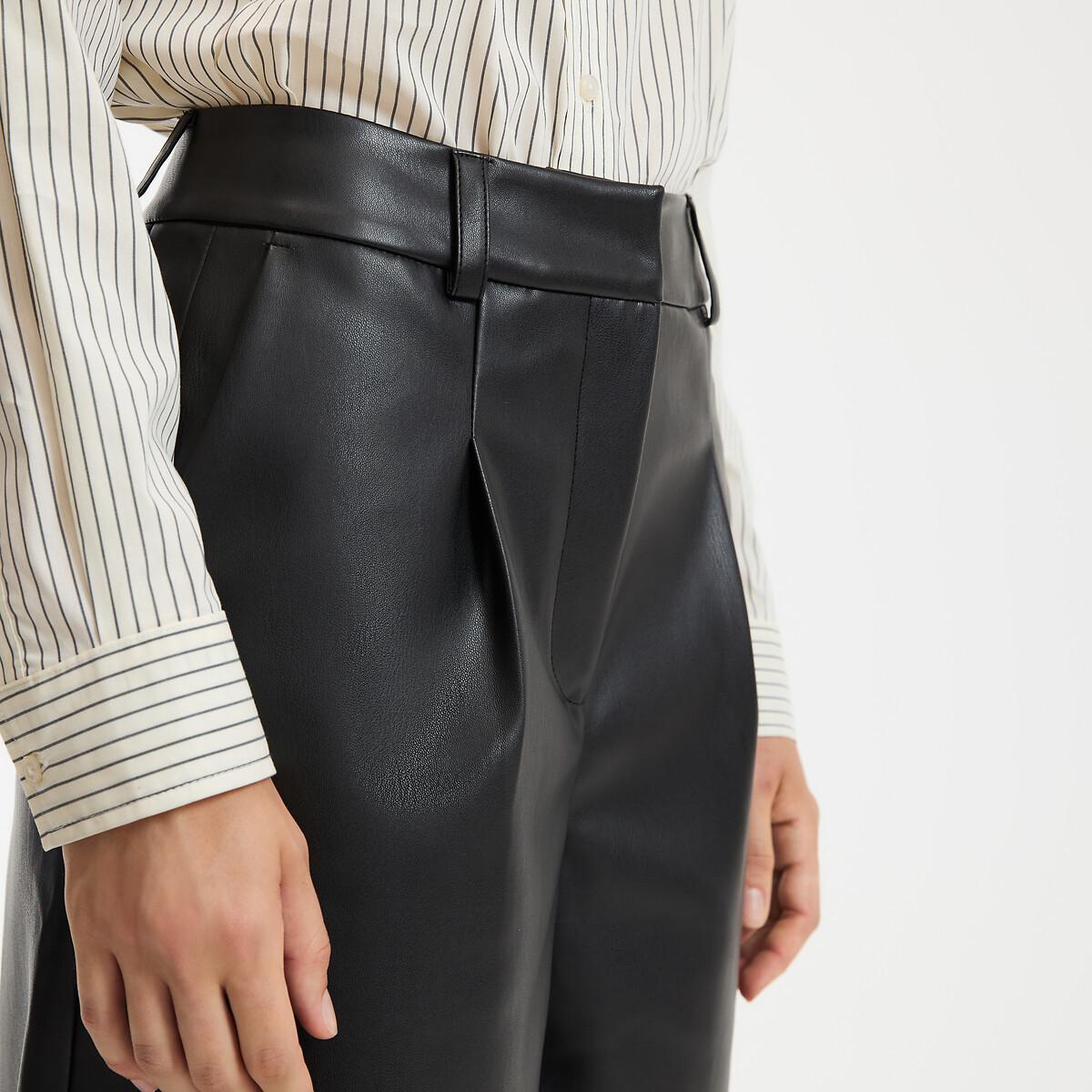 La Redoute Collections Bermuda in similpelle con pinces  