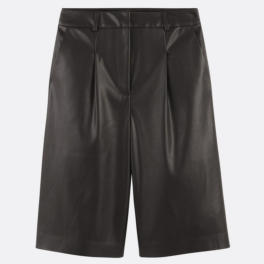 La Redoute Collections Bermuda à Pinces en Simili Cuir  