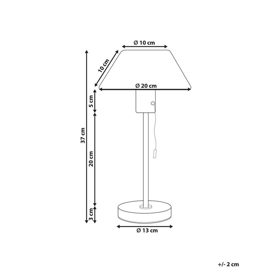 Beliani Lampe à poser en Métal  CAPARO  