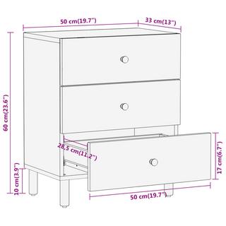 VidaXL comodino Legno  