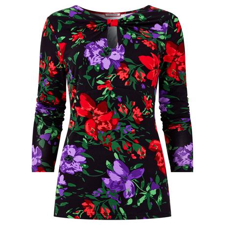 Joe Browns  Florales Schlüsselloch-Jersey-Top 