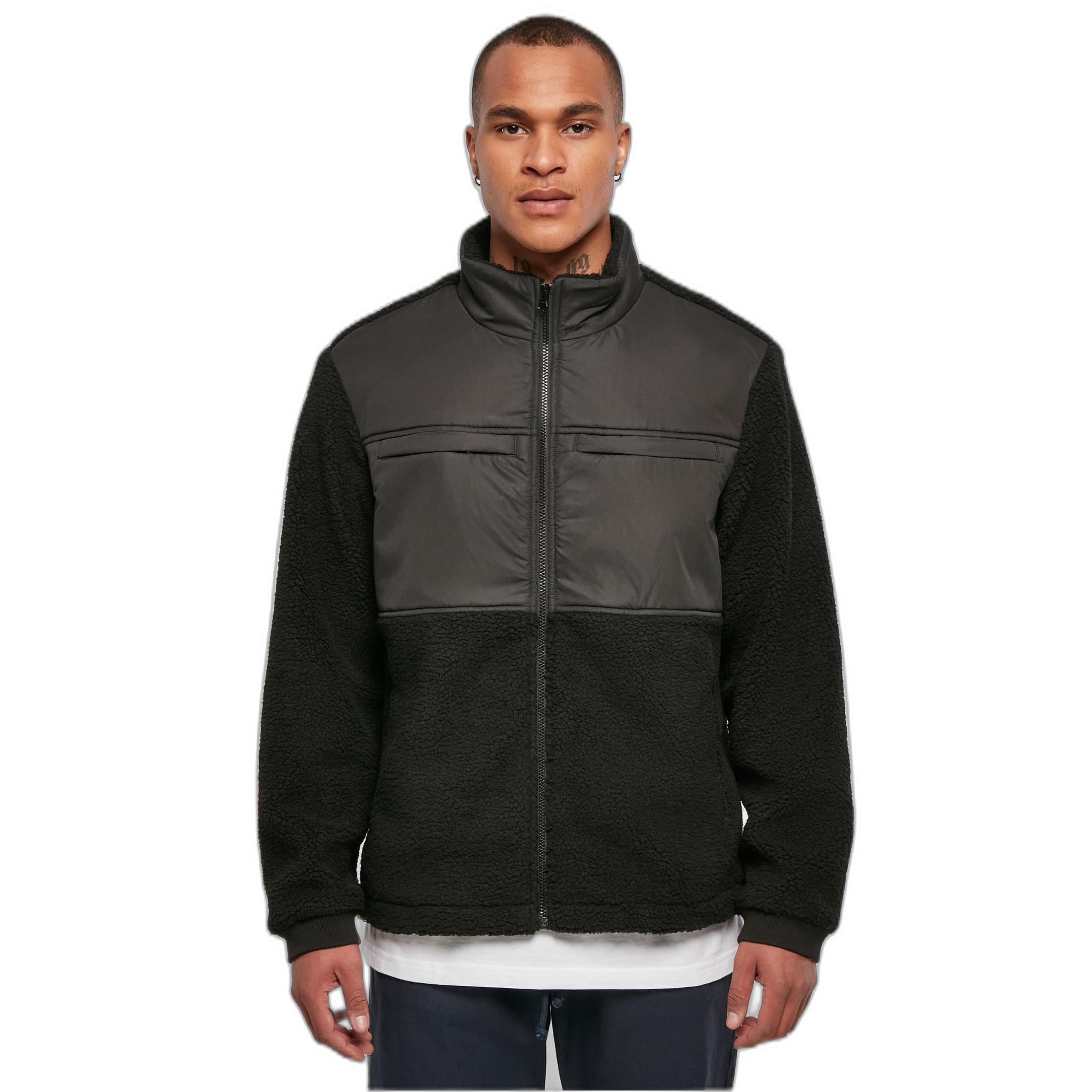 URBAN CLASSICS  sherpa-fleece patched 